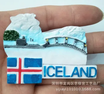 Islanda Suveniruri Turistice Rășină Magneți De Frigider Barcelona Thailanda Pattaya Frigider Autocolant Bucătărie Acasă Decorare Idei De Cadouri