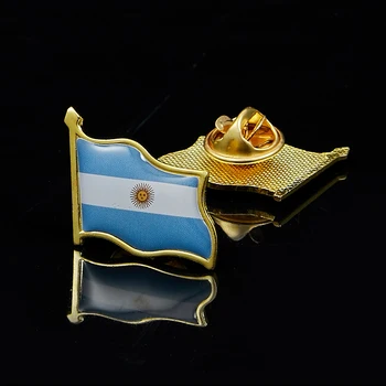 Argentina Flag Pin Broșă Metalică Național Flutură Insigna De Rever Pin Costum&Genti De Voiaj Accesorii 2