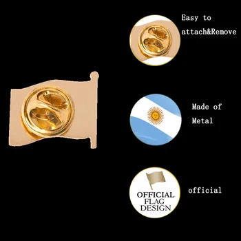 Argentina Flag Pin Broșă Metalică Național Flutură Insigna De Rever Pin Costum&Genti De Voiaj Accesorii 5