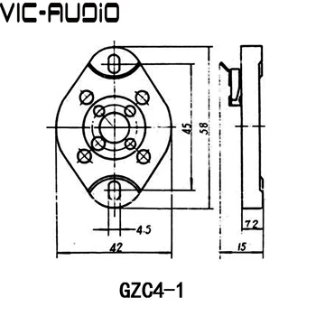 4Pin Tub Priza GZC4-1 Ceramice de Epocă Supapa Priza Pentru 2A3 FU-811 274A 572B FU811 300B Vid Tub Amplificator Audio HIFI DIY