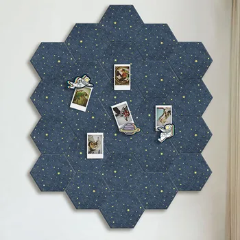 Simțit Hexagon Cerul Înstelat de Fundal Bord DIY Puzzle Fotografie de uz Casnic Mesaj de Bord Decor Acasă bord-#