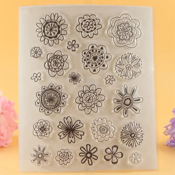 YLCS066 flori Silicon clar timbre pentru Scrapbooking sigiliu DIY album carduri decor de Relief folder ștampilă de cauciuc 15*20cm