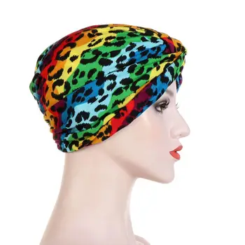 Leopard de Imprimare de moda turban capota femeie musulmană înfășurați capul interioară hijabs pentru pac gata să poarte doamnelor hijab underscarf capace