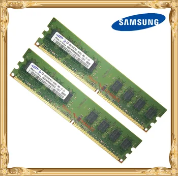 Samsung Desktop memorie 4GB 2x2GB 800MHz PC2-6400U PC RAM DDR2 800 6400 4G 240-pin transport Gratuit