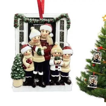 Noua Familie Ornament Rășină Pandantiv DIY Decor Pentru Pomul de Crăciun în Familie Pandantiv Decorațiuni Pentru Festivaluri, Sărbători de Crăciun Noi 3