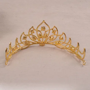 Baroc, Vintage De Culoare De Aur De Mireasa Tiara Crystal Red Mireasa Diademă Verde Stras Crown Femei Nunta Accesorii De Par Benzi 4