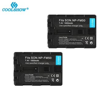 Coolshow baterie Reîncărcabilă NP-FM50 NP-FM50 FM55H FM30 FM51 pentru Sony DCR-PC101 A100 Series DSLR-A100 MVC-CD200 Baterii