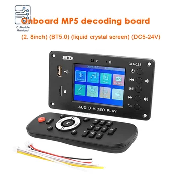 Bluetooth 5.0 MP3 Decoder Placa Audio Stereo Receiver HD Video Player FLAC, WAV, APE de Decodare Radio FM USB TF Pentru Amplificator Auto 1