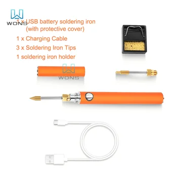 Wireless portabil de Lipit Sudare USB Baterie cu Litiu Trei Reglabile de Viteză de Încărcare de Lipit cu Capac de Fier Sfat 0