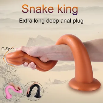 Noi de mult anal plug șarpe vibrator imens dop de fund cu ventuza anus curte masturbator adult erotic jucarii sexuale pentru femei barbati gay