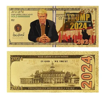 NOI 2024 Alegerile Prezidențiale Trump Placat cu Aur de 24K Comemorative Noutate Note, Cadouri de Colectie Realiste de Suveniruri Cadouri de Artizanat 2