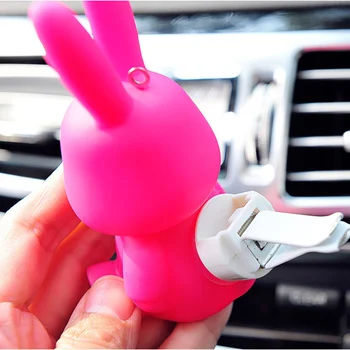 JOORMOM Copilul Rabit de aer condiționat auto priza de parfum CLIP parfum auto auto decoratiuni stras roz accesorii auto