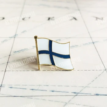 Finlanda Drapelul Național Ace De Rever Epoxidice Cristal Metal Emailat Insigna Vopsea Brosa Suvenir Costum De Personalitate Comemorative Cadouri 0