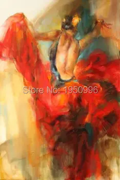 Manual pictura in ulei sexy dansator de flamenco pictură în ulei dans fata sex imagini pictura poze sexy pentru decoruri dormitor