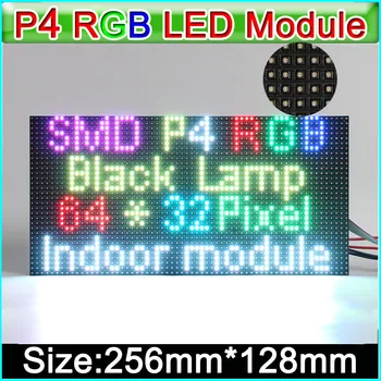 P4 Interioară cu LED-uri, Module 64x32 Pixel,Plin de culoare LED Semne SMD RGB P4 Ecran LED Panouri LED-uri de Matrice 256mm*128mm
