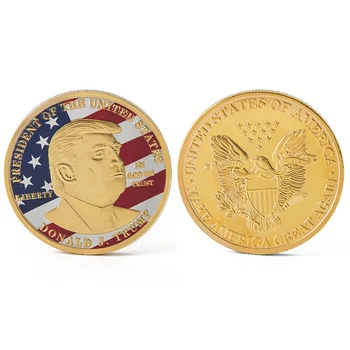 2020 Aur Donald Trump Președintele Istorice Monedă de Argint Placat cu Bitcoin Colectie Cadou Pic monede de Suveniruri 2021 trump ouro