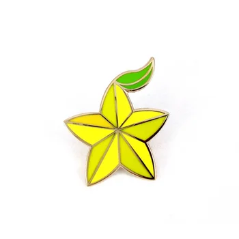 Galben carambol brosa felie fructe insigna Kingdom Hearts Paopu pin fructe de cadou de vară tropical bijuterii