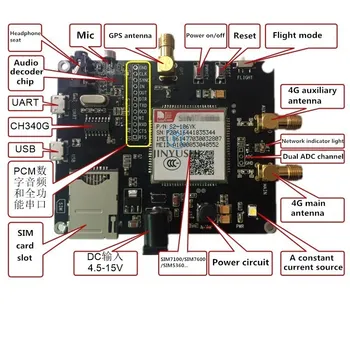 SIM7600E-H SIMCOM SIM7600E SIM7600SA SIM7600A kit-ul de Testare Breakout Board/EVB bord USB/UART CH340G pentru Audio LTE GPS