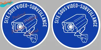 2 X Video Camera de Supraveghere de Protecție 9cm Autocolant Autocolant