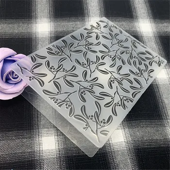 Plastic în relief folder relief șablon de fundal de frunze, folosit pentru DIY hârtie album model/carte de a face decor consumabile