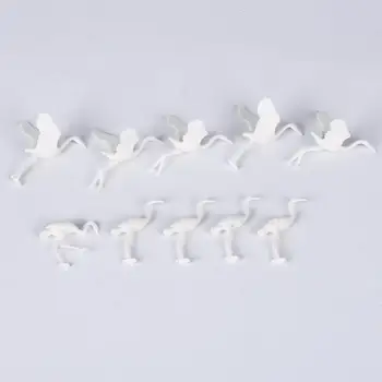 10 Bucăți de Plastic în Miniatură Japoneză Macara Figurine de Păsări Pentru DIY Nisip de Masă