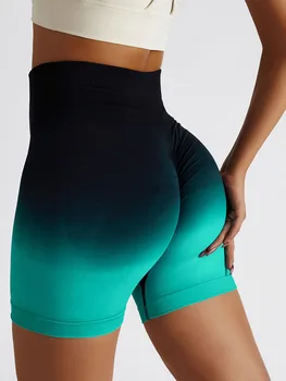Fără sudură Sexy Yoga pantaloni Scurți de Funcționare Gym Push Up Respirabil Strâns Atletic pantaloni Scurți cu talia Inalta Întinde Hip Lift Fitness Pantaloni Fierbinte