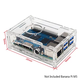 Banana Pi BPI M5 Acrilic Caz cu Ventilator pentru un Singur Computer de Bord Amlogic S905X3 Design Cip 4GB RAM 16GB eMMC BPI M5