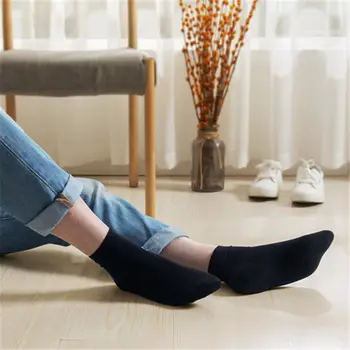 Brand Bumbac Barbati Solid Șosete Stil Clasic Negru Afaceri Bărbați Șosete Moale Respirabil de Vară pentru bărbați Șosete 0