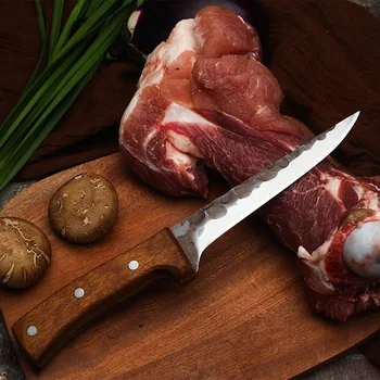 Lucrat Manual Forjat Măcelar Dezosare Cuțit Din Oțel Inoxidabil Carne Cuțit Mâner Din Lemn Satâr De Bucătărie Cutit Chef-Cutit