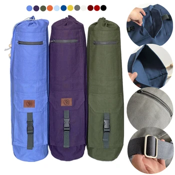 70cm Panza de Bumbac Yoga Sac Mare Capacitate Sac de Stocare Portabil Yoga Mat Bag