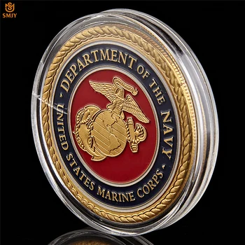 US Marine Corps Departamentul Marinei Placat cu Aur de Colorat Militare Metal Provocare Medalie statele UNITE ale americii de Suveniruri Monede de Colecție Insigna
