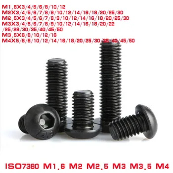 ISO7380 M1.6 m2 m2.5 m3 m3.5 m4*3/4/5/6/7/8/9/10/12/14/16/18/20/22/25/30/35/40/50 clasa 10.9 butonul hex socket cap șurub cu cap 3