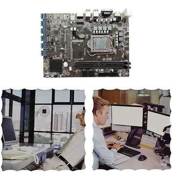 HOT-B250C ETH Miner Placa de baza 12USB+G4900 CPU+DDR4 8GB RAM+SSD 128G+Ventilator+Cablu SATA+Cablu de Switch+Thermal Grease+Șicane 0