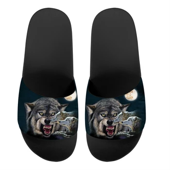 HYCOOL Noi de Tranzacționare Sandale Bărbați Galaxy 3D Lup Imprimare Lumina Barbati Papuci Interior Confortabil Casual Uzura de Vara Plaja Barbati Pantofi