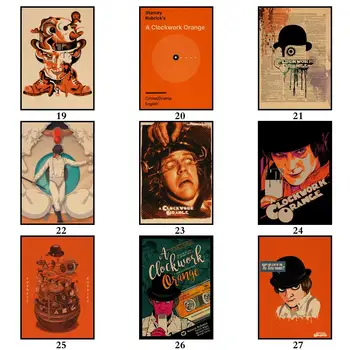43 Modele de Crimă Filmul a Clockwork Orange Kraftpaper Poster de Arta Homedecal de Lux Perete Autocolant pentru cafenea Bar