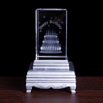 Vintage Argint Din Plastic Pătrat De Lumină Led Stand De Bază Pedstal Suport Cub De Cristal Suport Pentru Afișare Acasă Decorare