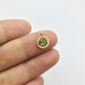 Eruifa 20buc 8mm Frumos Luna de Imprimare de Monede din Aliaj de Zinc colier,cercei brățară bijuterii DIY manual 2 culori 0