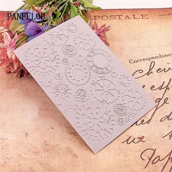 PANFELOU unelte flori Relief dosare de Plastic Pentru Scrapbooking DIY Model Tort Fondant Album Foto Carte de a Face 0