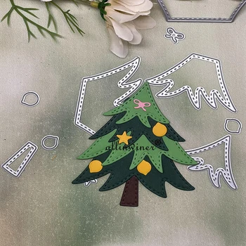 Pomul de crăciun de decorare Tăiere de Metal Moare Șabloane Pentru DIY Scrapbooking Decorative Relief Artizanat Mor de Tăiere Șablon