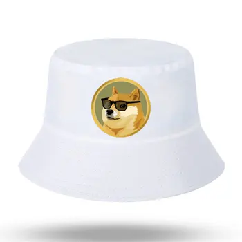 Dogecoin Doge Moneda Bitcoin Imprimare Bărbați Femei Pălărie Găleată În Aer Liber Protecție Solară Plajă Capac Pescar Pălărie De Soare Drumeții, Pescuit Capac 0