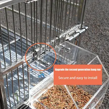 Portabil Alimentator De Pasăre Semințe De Veghe Tava Alimentatoare De Suspendare Păsări Antena De Alimente Pentru Cusca Pentru Papagali Papagali, Canari 1