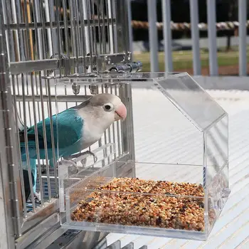 Portabil Alimentator De Pasăre Semințe De Veghe Tava Alimentatoare De Suspendare Păsări Antena De Alimente Pentru Cusca Pentru Papagali Papagali, Canari 4