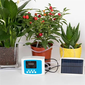 1/2 Pompa Solar Inteligent Sistem de Udare a Plantelor Automate de Irigare prin Picurare Kit Setarea Timer pentru Acasă Ghivece cu Flori de Gradina Plante 0