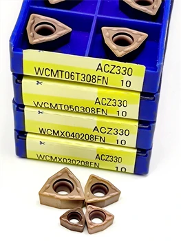 WCMX030208FN WCMX040208 WCMT050308 WCMT06T308 WCMT0804FN ACZ330*10buc U Burghiu din Carbură Inserturi,Poate Pentru Oțel Și Oțel Inoxidabil
