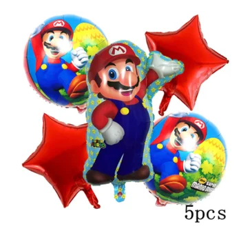 5pcs Super Mario Bros Baloane Anime Cifre Petrecere Decoratiuni Consumabile Balon Joc de Desene animate Decor Jucarii pentru Copii Cadouri