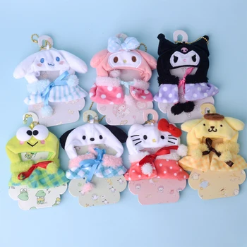 Kawaii Papusa De Plus Mantie Pălării Haine Sanrio Hello Kittys Melodia Mea Kuromi Accesorii Drăguț Anime Vesta Pandantiv Fata Cadou