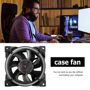 PC Caz, Ventilator de 8cm Fluid Dynamic Bearing Caz de Calculator CPU Cooler Fan PWM Inteligenta de Control al Temperaturii Tăcut Radiator