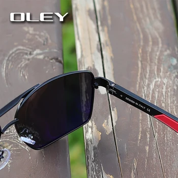 OLEY Aluminiu pentru Bărbați ochelari de Soare Lentile Polarizate Design de Brand Temple ochelari de Soare Acoperire Oglinda Ochelari Accepta logo-ul personalizat Y6608 0