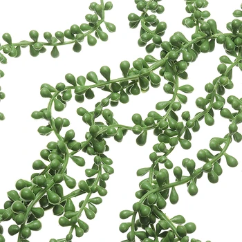 2 buc Artificiale Agățat de Plante Artificiale Frunze Verzi Fals Suculente Șir De Perle de Nunta Petrecere Acasă Decor Decor de Perete