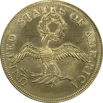 1796 Statele Unite ale americii 10 Dolari Libertate Capac Mic Eagle monede de Aur din Alamă colecție Copia Fisei